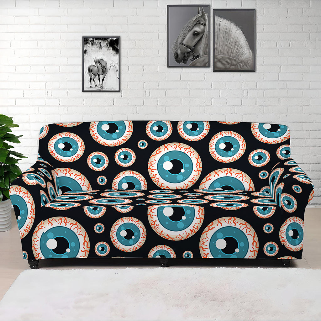 Creepy Eyeball Pattern Print Sofa Cover