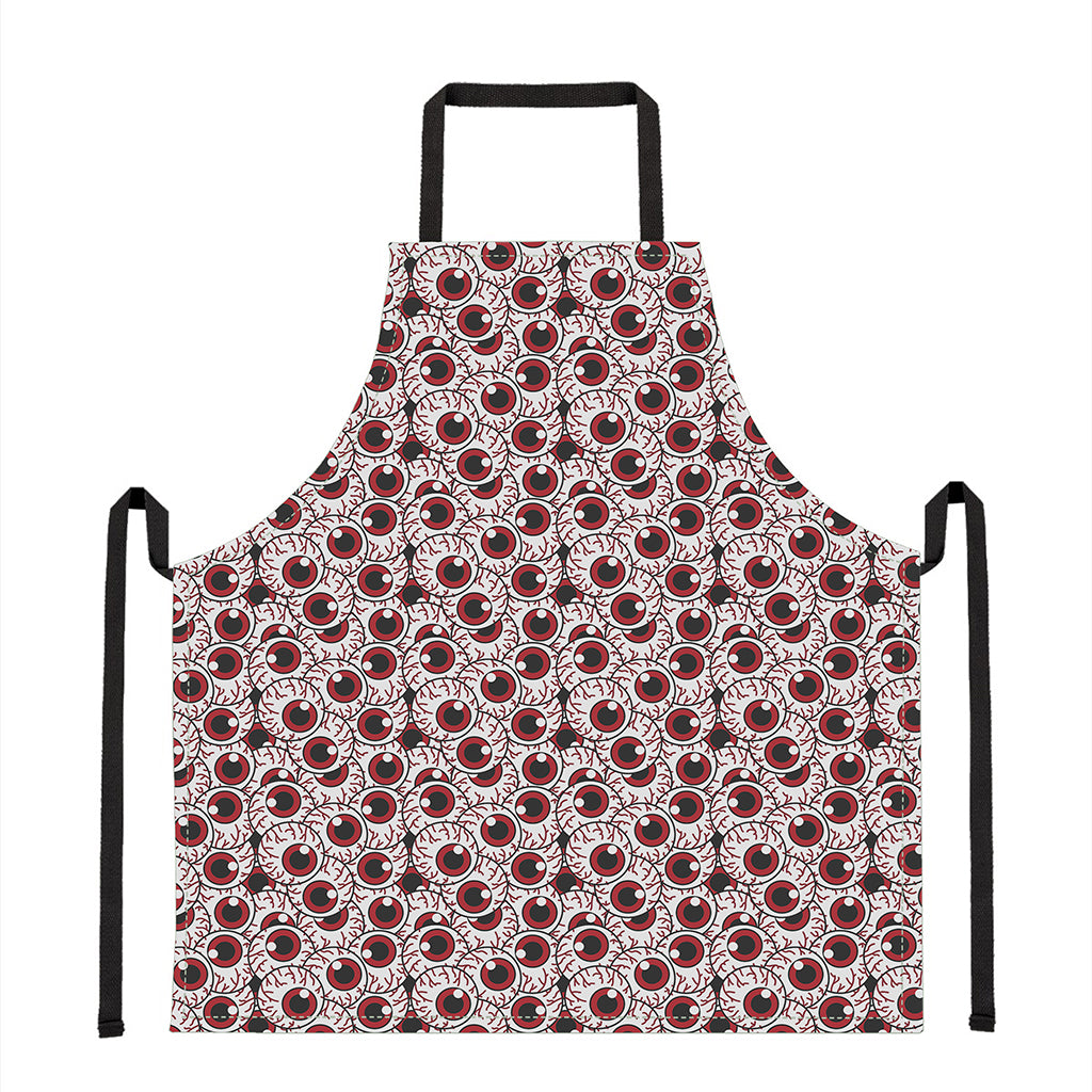 Creepy Red Eyeball Pattern Print Apron
