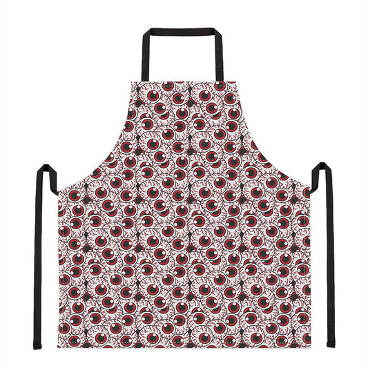 Creepy Red Eyeball Pattern Print Apron
