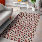 Creepy Red Eyeball Pattern Print Area Rug