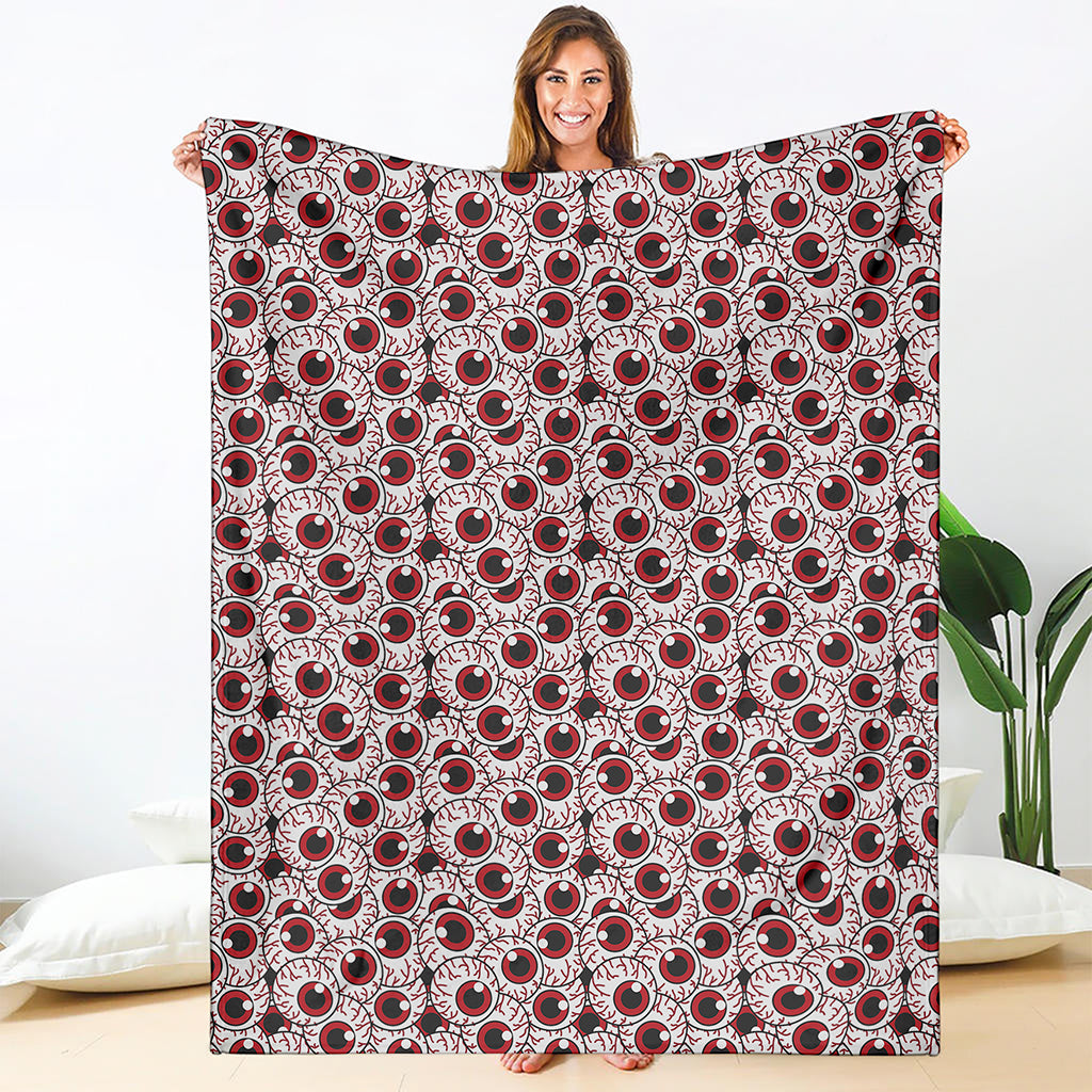 Creepy Red Eyeball Pattern Print Blanket