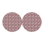 Creepy Red Eyeball Pattern Print Car Coasters