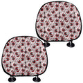 Creepy Red Eyeball Pattern Print Car Headrest Covers