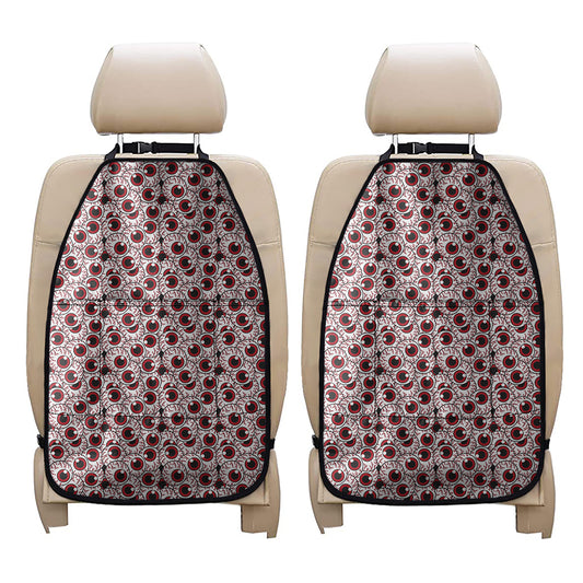 Creepy Red Eyeball Pattern Print Car Seat Organizers