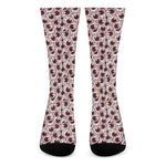 Creepy Red Eyeball Pattern Print Crew Socks