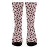 Creepy Red Eyeball Pattern Print Crew Socks