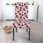 Creepy Red Eyeball Pattern Print Dining Chair Slipcover