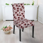 Creepy Red Eyeball Pattern Print Dining Chair Slipcover