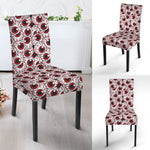 Creepy Red Eyeball Pattern Print Dining Chair Slipcover