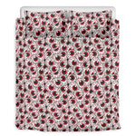 Creepy Red Eyeball Pattern Print Duvet Cover Bedding Set