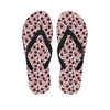 Creepy Red Eyeball Pattern Print Flip Flops