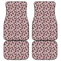 Creepy Red Eyeball Pattern Print Front and Back Car Floor Mats