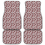 Creepy Red Eyeball Pattern Print Front and Back Car Floor Mats