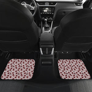 Creepy Red Eyeball Pattern Print Front and Back Car Floor Mats