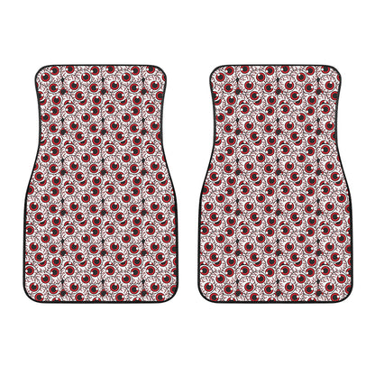 Creepy Red Eyeball Pattern Print Front Car Floor Mats
