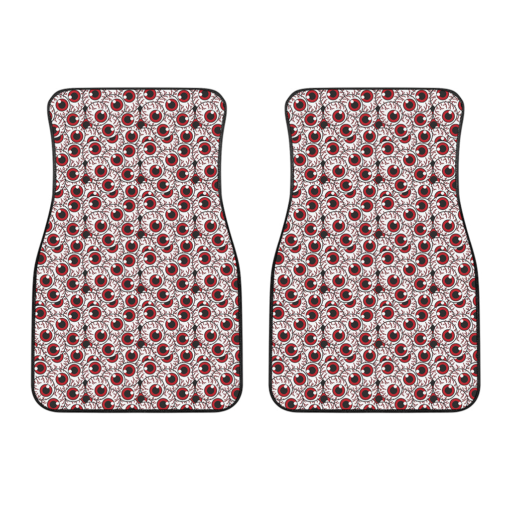 Creepy Red Eyeball Pattern Print Front Car Floor Mats