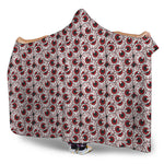 Creepy Red Eyeball Pattern Print Hooded Blanket