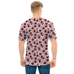 Creepy Red Eyeball Pattern Print Men's T-Shirt