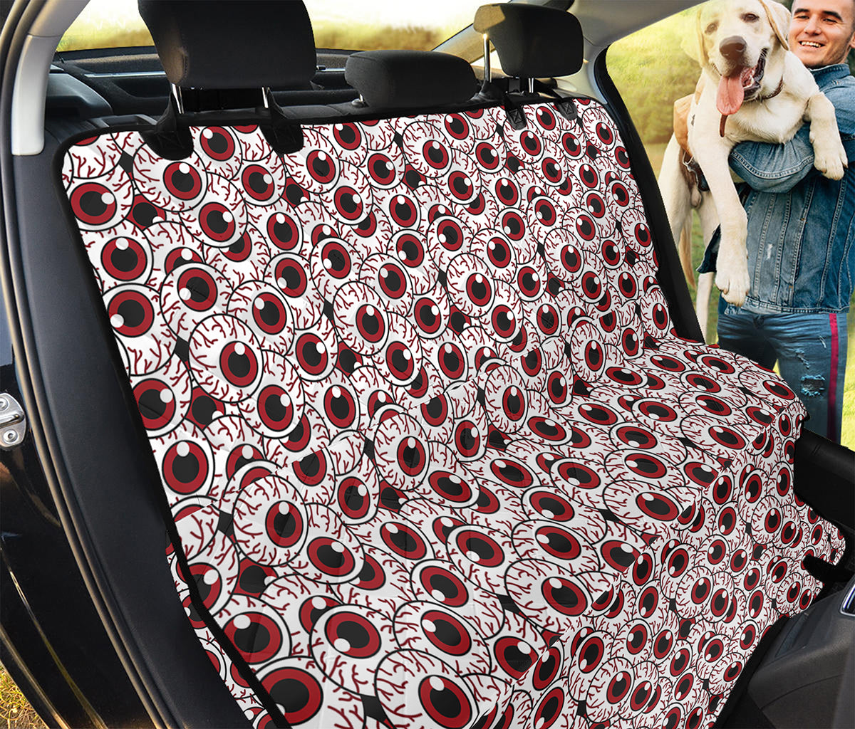 Creepy Red Eyeball Pattern Print Pet Car Back Seat Cover