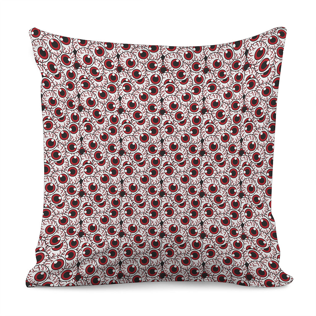 Creepy Red Eyeball Pattern Print Pillow Cover