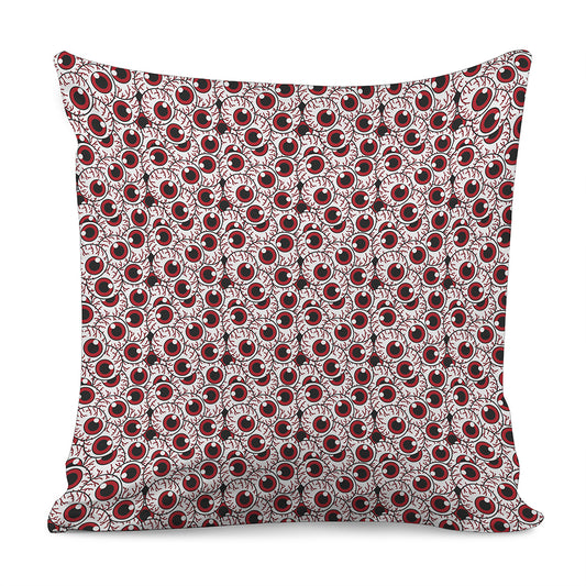 Creepy Red Eyeball Pattern Print Pillow Cover