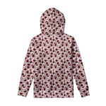 Creepy Red Eyeball Pattern Print Pullover Hoodie