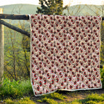 Creepy Red Eyeball Pattern Print Quilt