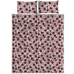 Creepy Red Eyeball Pattern Print Quilt Bed Set