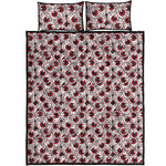 Creepy Red Eyeball Pattern Print Quilt Bed Set