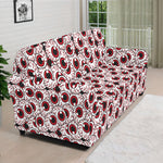 Creepy Red Eyeball Pattern Print Sofa Cover