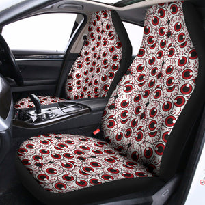 Creepy Red Eyeball Pattern Print Universal Fit Car Seat Covers