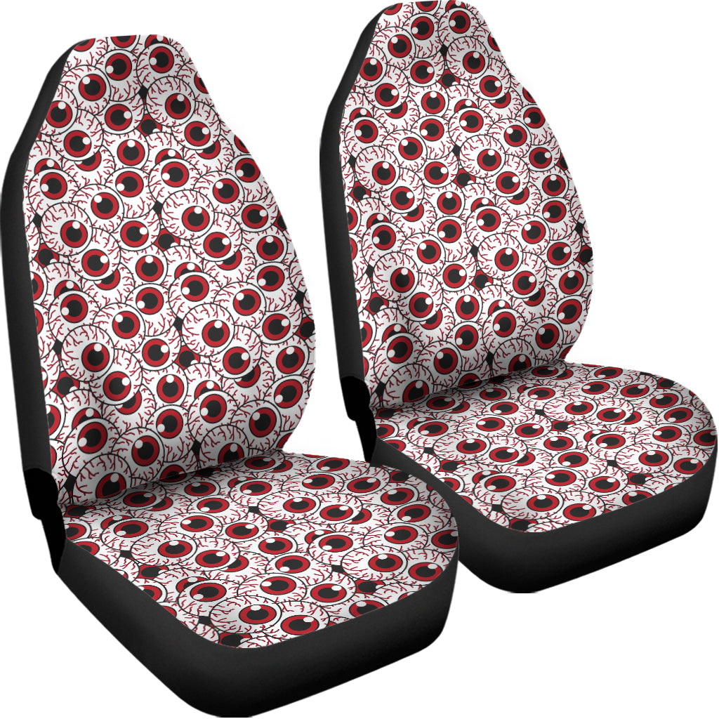 Creepy Red Eyeball Pattern Print Universal Fit Car Seat Covers