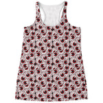 Creepy Red Eyeball Pattern Print Women's Racerback Tank Top