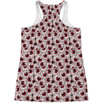 Creepy Red Eyeball Pattern Print Women's Racerback Tank Top