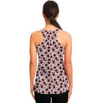 Creepy Red Eyeball Pattern Print Women's Racerback Tank Top