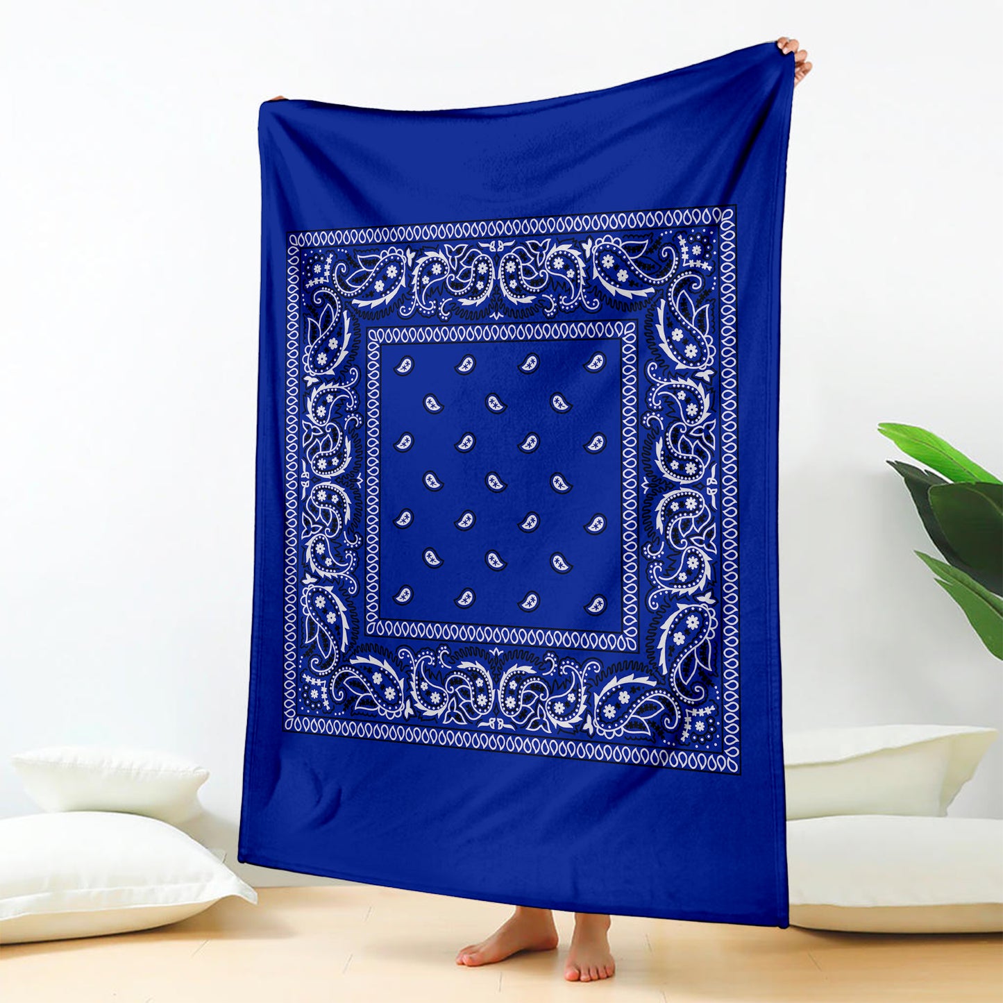 Crip Blue Bandana Blanket