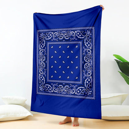 Crip Blue Bandana Blanket