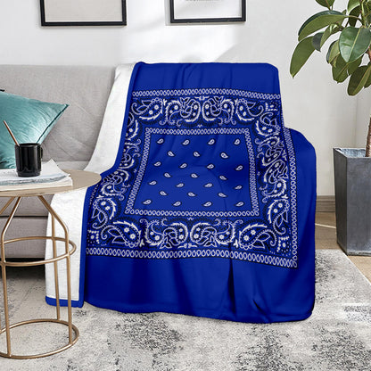 Crip Blue Bandana Blanket
