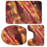 Crispy Bacon Print 3 Piece Bath Mat Set