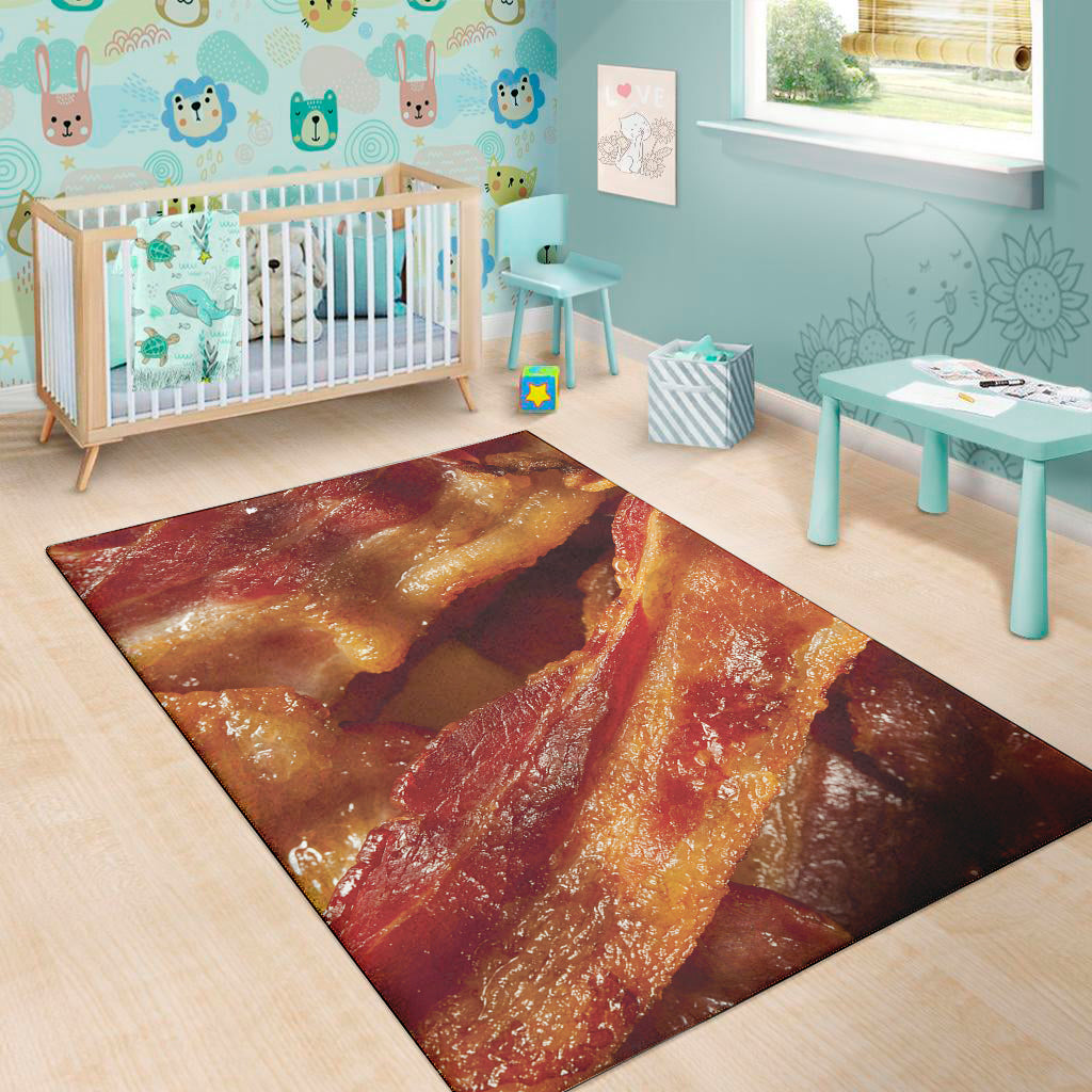 Crispy Bacon Print Area Rug