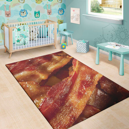 Crispy Bacon Print Area Rug