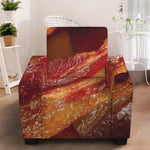 Crispy Bacon Print Armchair Slipcover