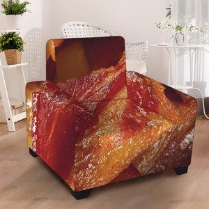 Crispy Bacon Print Armchair Slipcover