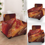 Crispy Bacon Print Armchair Slipcover