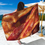 Crispy Bacon Print Beach Sarong Wrap