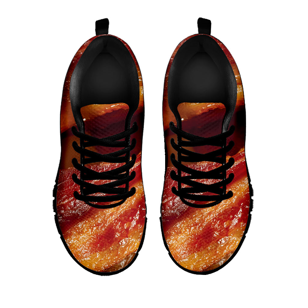 Crispy Bacon Print Black Sneakers
