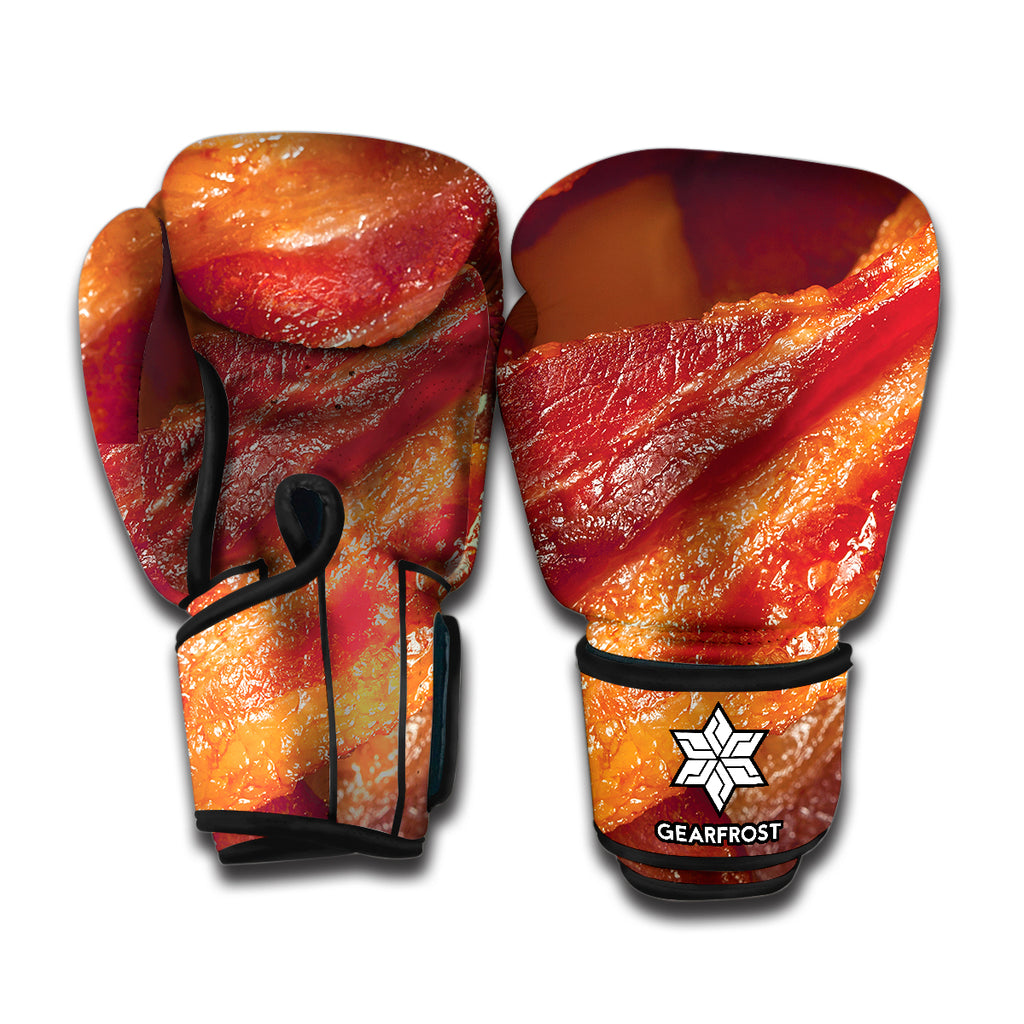 Crispy Bacon Print Boxing Gloves