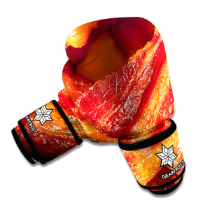 Crispy Bacon Print Boxing Gloves