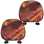 Crispy Bacon Print Car Headrest Covers