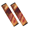 Crispy Bacon Print Car Seat Belt Covers